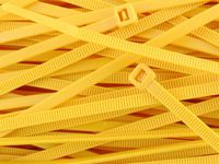 8 Inch Yellow Intermediate Nylon Zip Tie - 100 Pack