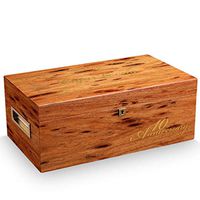 WMM- Cigar box Cigar Humidor, Natural Wood Grain, with Hygrometer and Humidifier Wooden Cigar Box, Cigar Accessories Handmade Wood for 50 Cigars Box