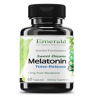 Emerald Labs Melatonin Time Release (3 mg) - Supports Relaxation and Healthy Sleep Patterns, Energy Levels, Better Overall Health Support - 60 Capsules