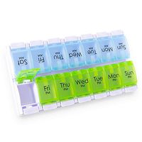 7 Day AM PM Pill Organizer 2 Times a Day, Large Weekly Pill Case Box Twice a Day with Push Button Design, Medicine Box Friendly to Arthritis, Pill Container for Daily Vitamins and Multiple Medication