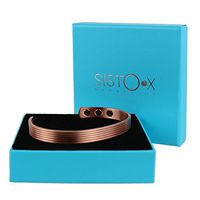 SISTO-X Slim Magnetic Copper Bangle/Bracelet Elegant Lines Design by Sisto-X® Health 6 Magnets