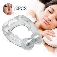 hqsf 2 Pieces Transparent Silicone Stop Snoring Device Mini Silicone Magnetic Anti Snore Comfortable Sleep Sleeping Aid Nose Clip Tools Professional Relieve Snore