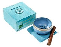 Tibetan Chakra Singing Bowl - Singing Bowl Set - Meditation Bowl in Blue by Yogavni™