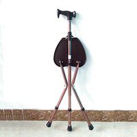 WW Elderly Walking Stick Aluminum Alloy Collapsible Non-Slip Three Legs Safe Walker Crutch