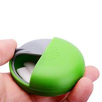 Portable Rotating Lid Carry On Gum Pill Case, Cute Small Travel Daily Dispenser Case, Medicine Tablet Holder Organizer (Green)