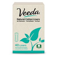 Veeda Ultra Thin Natural Cotton Liners Women’s Breathable Liners are Always Chlorine and Toxin Free, 40 Count