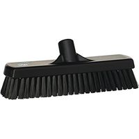 Vikan 70609 Deck Scrub, 11-3/4" Polyester Bristle, Black