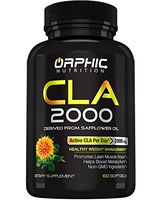CLA Safflower Oil Supplement for Weight Loss, Metabolism & Building Lean Muscle Mass - W/ 100% Pure Safflower Oil - 2000mg Non-Stimulant Conjugated Linoleic Acid for Men & Women - 60 Softgels