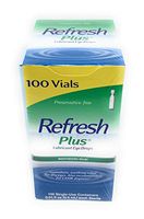 Refresh Plus Lubricant Eye Drops Long Lasting Relief Plus Protection for Mild to Moderate Dry Eye -200 Single Use Vials