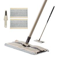 E.yliden Handle Adjustable Lightweight Flat Mop with 360 Degree Rotation Head Extra 1pcs Pad Total 2ps and a Multifunctional Scraper