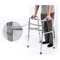 YKFU Folding Deluxe Without Wheels Walker, Adjustable Height for Short, Average and Tall People, Great for Adults & Seniors