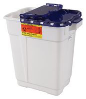 BD Medical Systems 305622 Pharmaceutical Waste Collector, Counterbalanced Door, 3 gal Capacity, 16" Height x 13.5" Width x 6" Depth, Blue/White (Pack of 10)