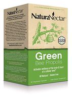 NaturaNectar Natural Green Bee Propolis – Nootropic Brain Supplement – Focus, Memory & Immune Support- Ultra Pure Flavonoids, Premium Brazilian Green Propolis, Caffeine Free (60 Capsules)