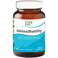 Pure Essence Labs - Natural Adrenal Health Support Supplement for Fatigue,Stress, Anxiety Relief, Improved Mood & Focus, Cortisol Management - 60 Capsules