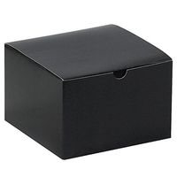 Aviditi Fiberboard Gloss Gift Box, 6" L x 6" W x 4" H, Black, Case of 100 (GB664BK)