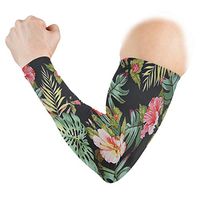 Tropical Flower Unisex 2Pcs Arm Protection Sleeve UV Sun Guard Tattoo Compression Sleeves for Outdoor/Basketball/Football/Cycling/Running/Farm/Work