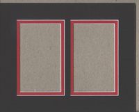 16x20 Black & Bright Red Double Picture Mat Cut for 2 8x10 Pictures