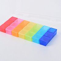 HQLCX Medicine Pill Storage Box Sealed Small Medicine Box Portable Portable Mini Dispensing Kit One Week Reminder Convenient Pill Box