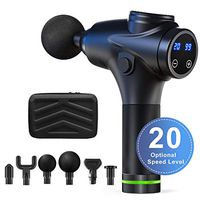 Massage Gun Deep Tissue Percussion Muscle Massager Handheld Electric Body Massager Gun for Muscle Recovery and Back Neck Shoulder Pain Relief 20 Speed 6 Head Attachments