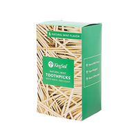 KingSeal 2.5 Inch Individually Paper Wrapped Mint Flavor Toothpicks - 4 Pack/1000 per Pack