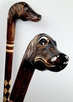 35 inch SPANIEL Cane Walking Stick Wooden Handmade Men's Accessories