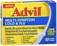 Advil Multi-Symptom Cold & Flu Coated Tablets - 10 ct, Pack of 2