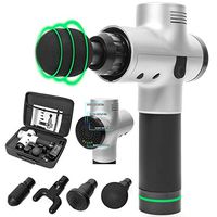 XtremepowerUS Muscle Massage Gun Handheld Deep Tissue Muscle Massager Cordless 3 Speed Percussion Massage Device w/Case