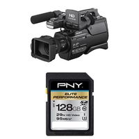 Sony HXRMC2500 Shoulder Mount AVCHD Camcorder with 3-Inch LCD and 128 GB High Speed Flash Card