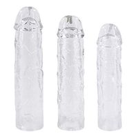 liumiKK 3pcs Reusable Sleeve Enlargement Male Extender Dildo Enhancer Sex Toys for Men