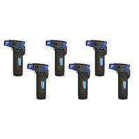 Turbo Blue XXL Jet Flame Refillable Torch Lighter with Powerful Windproof Flame (6-Pack)