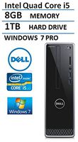 Newest Dell Inspiron 3000 3250 Small Desktop (Intel Quad Core i5 up to 3.3GHz Processor), 8GB DDR3 RAM, 1TB HDD, DVDRW, HDMI, RJ45, WIFI, USB 3.0, Bluetooth, Windows 7 Professional