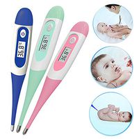 Kukakoo Ear and Forehead Thermometer – Fever Alarm and Memory Function丨Household LCD Digital Thermometer Body Temperature Measurement Meter for Baby Kids Adults Indoor Outdoor Random Color