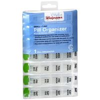 Walgreens 7 Day Pill Box Removable Medication, Small, 1 ea