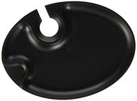 Prodyne PB-9-B Wine N Dine Plates, 10" x 7 1/2", Black