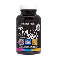 NaturesPlus Ultra Omega 3 6 9-1200 mg, 90 Softgels - Borage Oil, Fish Oil, Flax Oil Supplement, Promotes Heart Health, Mood Enhancer, Anti-Inflammatory - Gluten-Free - 90 Servings