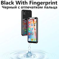 Melrose 2019 4G LTE Smallest Android Phone 3.4 '' MTK6739 Quad Core Android 8.1 Fingerprint ID 2000mah Mini Small Smartphone (Black Fingerprint, 2019 Add 16G SD)
