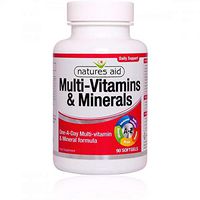 Natures Aid Multi-Vitamins & Minerals (with Iron) 90 Softgels - 2 Pack