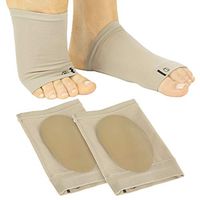 ViveSole Metatarsal Compression Arch Support Sleeve - Cushioned Gel Pad for Plantar Fasciitis, Flat Foot Pain Relief, Heel Spurs, Fallen Arches, Men, Women - Soft Elastic Foot Brace