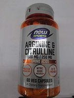 Sports Arginine & Citrulline Amino Acids, 60 Vegetable Capsules (Pack of 2)