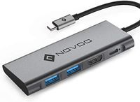 NOVOO 4 in 1 USB C Hub with HDMI 4K， Mac Adapter USB Type C Hub, USB C PD Charging Port, 2 USB 3.0 Ports Compatible with MacBook Pro 2017/2016, Chromebook, Samsung S8, HW MateBook and More