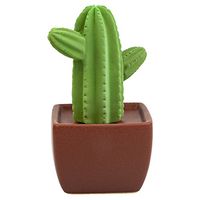 Lively Breeze Maxi Cactus, Non-Electric Ceramic Diffusers for Essential Oils and Aromatherapy Fragrance, White Ceramic Diffusers in Car or Desk Office Decor and Small Bathroom at Home, Brown Vase
