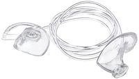 Doc's ProPlugs - Preformed Protective Vented Earplugs (pair) Clear With Leash