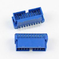 Davitu 2Pcs Per Lot USB 3.0 IDC 19 Pin Male Right Angle IDC Box Header PCB Connector Adapter