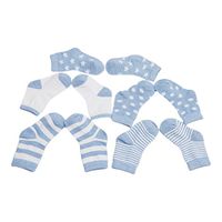 GUAngqi 5 Pairs Baby Boy Girl Ankle Socks Kids Deodorant Soft Cotton Comfy Footwear Walkers Ankle Grip Socks Gift,Cowboy blue series