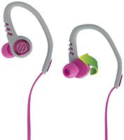 SCOSCHE SportFlex 3 Running Earbuds with TapIt Remote and Microphone - Splashproof and Dustproof IPX4 Rated Exercise Headphones with Multiple Size Silicone Ear Bud Inserts - Pink (HPSC3TIPK)