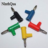 Davitu 5pcs DIY Unshrouded Stackable Solderless 4mm Banana Plug Self-assembly Male Test Lead Connector F Type - (Color: Green)