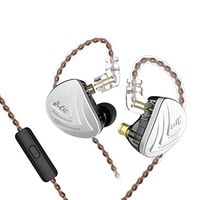 KZ AS16 16 Units Earbuds Balanced Armature Headphones Noise Reduction Extra Bass Sports in Ear Earphone (with Mic, Black)