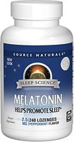 Source Naturals Sleep Science Melatonin 2.5mg Peppermint Flavor, 240 Lozenges