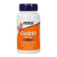 CoQ10 w/Omega 3 Fish Oils, 60 mg, 60 Sgels by Now Foods (Pack of 2)