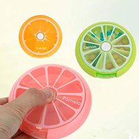 Yionloe Health Care Medicine Pill Box Fruit Shaped 7 Day Weekly Holder Storage Case Pill Dispensers & Reminders